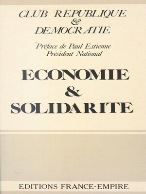 cover image of Économie et solidarité